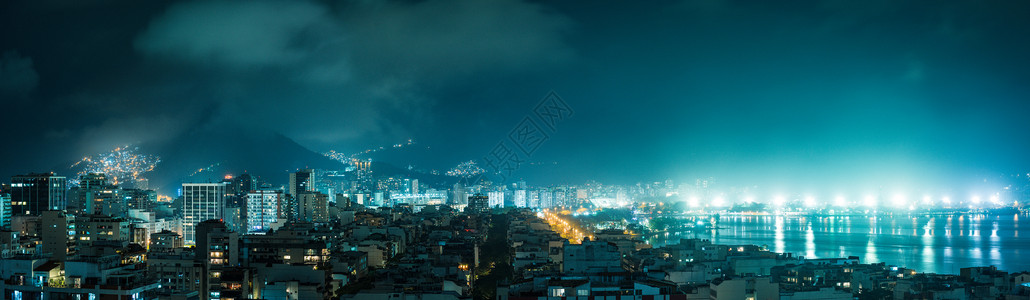 巴西里约热内卢的城市夜景图片