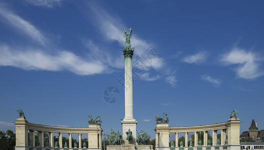 英雄广场匈牙利布达佩斯背景图片