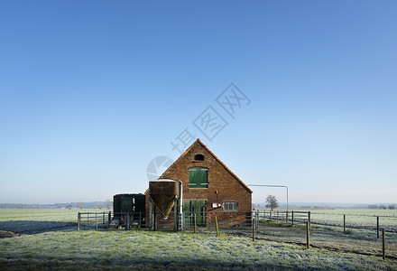 荷兰乌得勒支奥朗布鲁克乡村谷仓高清图片