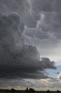 乌云密布的堪萨斯州背景图片