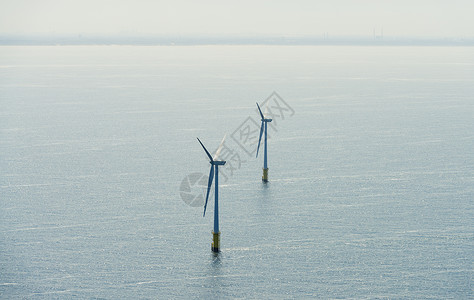 荷兰沿海离岸风力农场图片