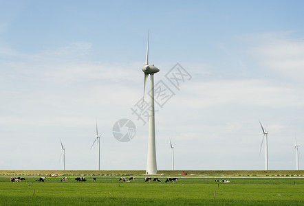 风力农场涡轮机高清图片