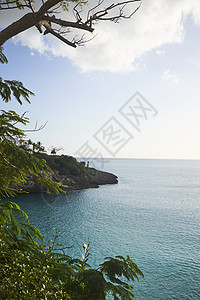 加勒比圣马丁蓝色环礁湖图片