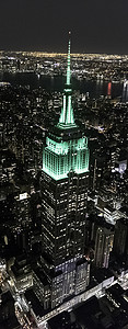 美国纽约帝国大厦中城直升机空中观察图片