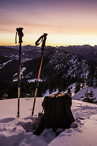 奥伯拉梅尔高冬天巴伐利亚州高清图片