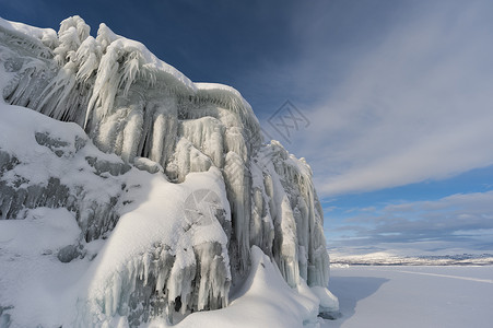 瑞典阿比斯科公园托恩特拉斯克湖冰层高清图片
