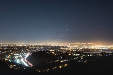 美国加利福尼亚州圣迭戈市夜间灯光图片