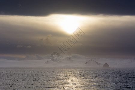南极洲利文斯通岛日落图片