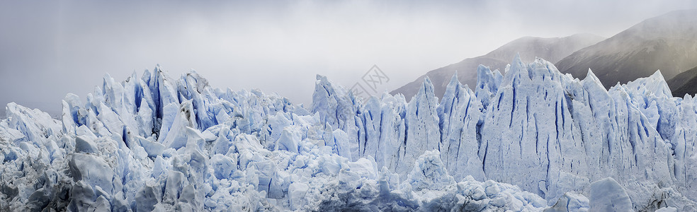 智利帕塔哥尼亚洛斯格拉西雷公园PeritoMoreno冰川全景背景