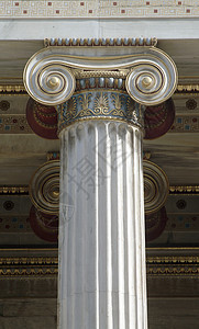 希腊雅典学院石块支柱图片
