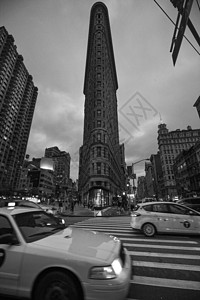 美国纽约B和W公司Flatiron大楼视图高清图片