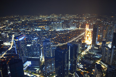 城市夜间景色马来西亚吉隆坡图片
