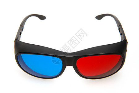 极简科技3d红色静物3D眼镜背景