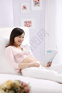 安全知识素材人希望渴望孕妇看书背景