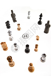 国际象棋棋盘对弈高清图片
