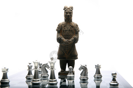 古代人生活日常国际象棋棋盘对弈背景
