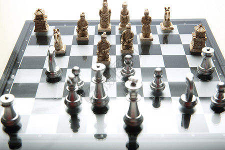 西方传统文化国际象棋棋盘对弈背景