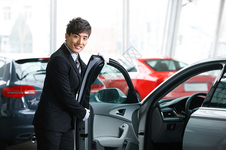 扶额动作商业活动汽车销售人员背景