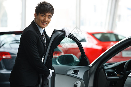开着的门商业活动汽车销售人员背景