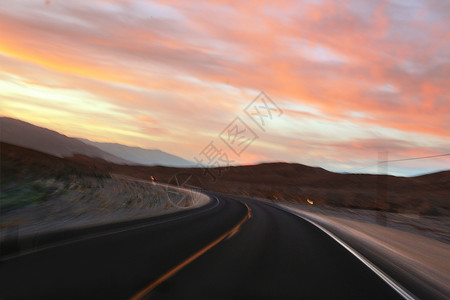 摄影自驾游早晨道路高清图片