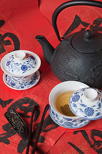 中式静物茶具图片
