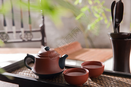 餐桌文明中式茶具背景