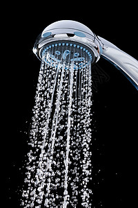 淋浴头喷出的水背景图片