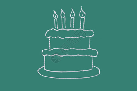 蛋糕甜品图标蜡烛教育草图黑板画背景