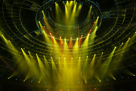 法治与生活舞台剧院内舞台与灯光背景