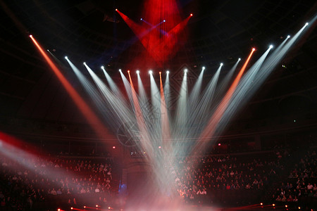 会堂剧院内舞台与灯光背景