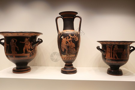 雕塑展品陶器展览历史博物馆里的展品背景