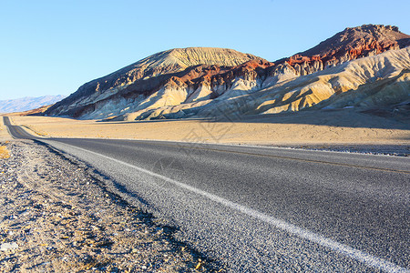 美国死亡谷极端地形美国道路汽车广告背景图背景