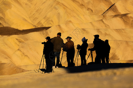 参观人群自然现象山美国谷公园拍摄的摄影师们背景
