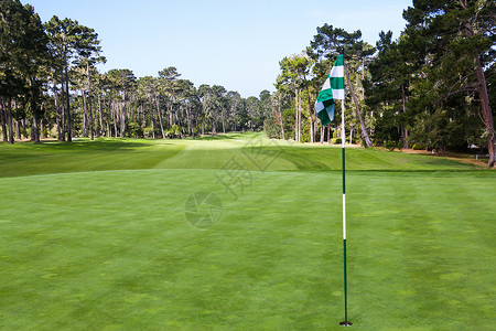 高尔夫球旗休闲活动旅行高尔夫球场背景