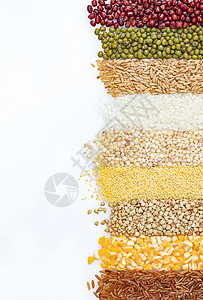玉米五谷杂粮组合平铺高清图片
