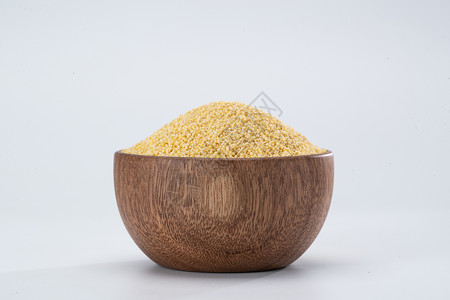 小米谷子一碗小黄米背景