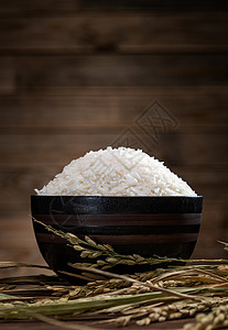 食物膳食一碗米饭和水稻图片