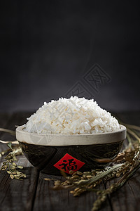 亚洲水稻传统文化一碗热气腾腾的米饭图片