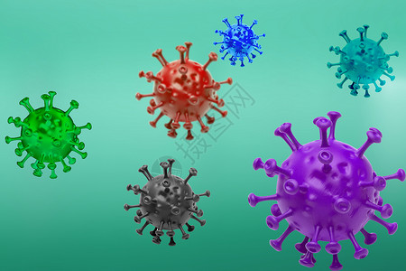 蓝色粒子小球病毒静物创意图片背景