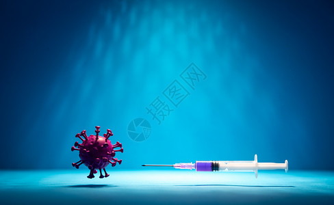 抗击流感病毒静物创意图片背景
