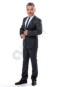 系领带的人上流社会系扣子的中老年商务男士肖像背景