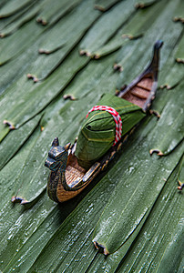 昆虫免抠素材传统特产端午节龙舟和粽子背景