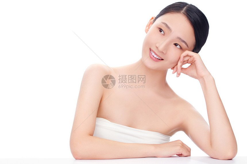 女特质轻松头和肩膀美女肖像图片