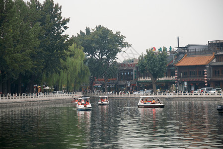 大城市旅游传统北京后海酒吧街高清图片