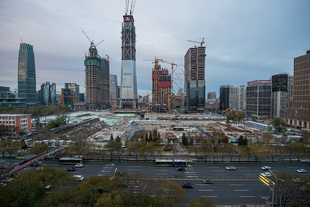 商业区繁荣现代北京CBD建筑图片