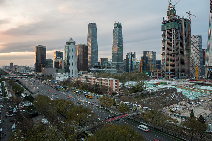 城市CBD的摩天大楼景象图片