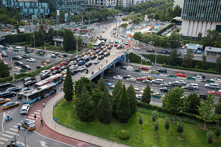 北京绿化北京城市交通背景