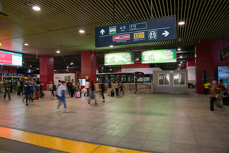 公交设施图片都市风光通道摄影北京公交和地铁站背景