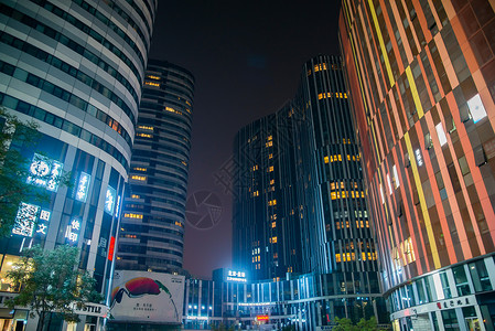北京商业街夜景图片