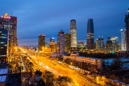 北京天桥地标建筑户外都市风光北京CBD建筑背景